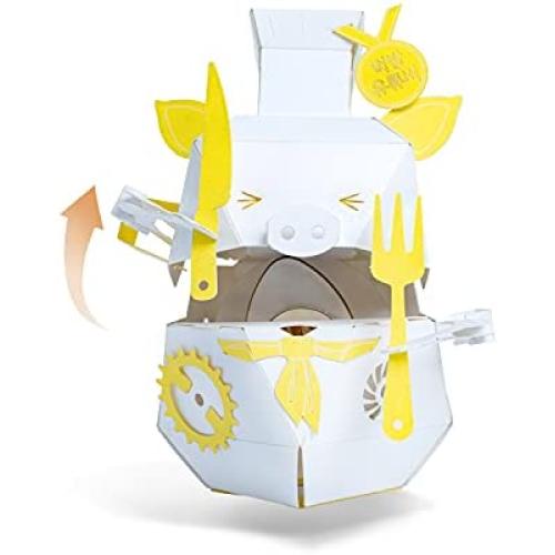 ROBOTRY Moving Paper Robots Making Kit, Chefu | Cam&Follower - Learn Very Basic 5 Robot Mechanisms | Beginner 3D Puzzles DIY Paper Craft for Kids & Seniors | STEM Educational Science Kits