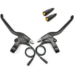 E-Bike Brake Lever WUXING 115PDD , Brake Grips for Electric Bike or E Scooter ,Ebike Accessories Cut Off Power When Brakes Ebike Parts (Waterproof Plug)