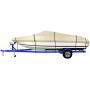 iCOVER Trailerable Boat Cover- 12-14 Waterproof Heavy Duty Marine Grade Polyester, Fits V-Hull,Fish&Ski,Pro-Style,Fishing Boat,Runabout,Bass Boat, up to 12ft-14ft Long and 68
