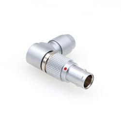 DRRI 0B FSG 2 Pin Rotatable Adjustable Right Angle Circular Push-Pull Male Plug for Teradek Bond (2Pin, FSG)