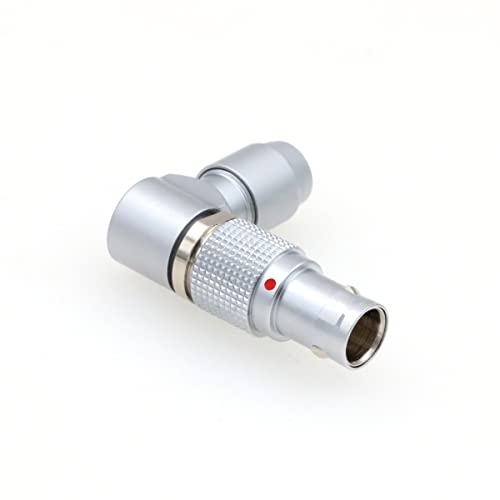 DRRI 0B FSG 2 Pin Rotatable Adjustable Right Angle Circular Push-Pull Male Plug for Teradek Bond (2Pin, FSG)