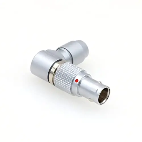 DRRI 0B FSG 2 Pin Rotatable Adjustable Right Angle Circular Push-Pull Male Plug for Teradek Bond (2Pin, FSG)