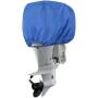 Explore Land Outboard Motor Cover - Waterproof 600D Heavy Duty Boat Engine Hood Covers - Fit for Motor up to 25 HP, Blue