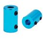 Twidec/2Pcs 6mm to 6mm Bore Flexible Shaft Coupling Robot Motor Wheel Blue Aluminum Casing Rigid Coupler Connector COUPLER-BU-6-6