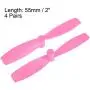 uxcell RC Propellers 55mm CW CCW 2-Vane for 720 8520 Coreless Motors FPV Quadcopter Racer Drone Miniquads, Pink 4 Pairs
