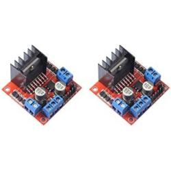 2Pack L298N Motor Drive Controller Board Module Dual H Bridge DC Stepper Compatible with Ar-duino Electric Projects, Smart Car Robot