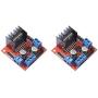 2Pack L298N Motor Drive Controller Board Module Dual H Bridge DC Stepper Compatible with Ar-duino Electric Projects, Smart Car Robot