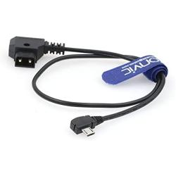 Eonvic P-tap D-tap to Micro USB 90 Degree Right Angle Motor Power Cable for Tilta Nucleus Nano Motor