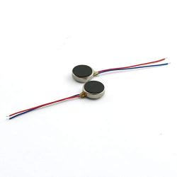 RuiLing 10-Pack DC 3V 85mA Micro Vibration Motors 12000Rpm for Cell Phone Tablet Home Appliances,Mini Flat Coin Button Type Vibrating Motor 10x2.7mm