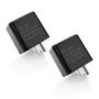 12V Speed Adjustable 2 Pin LED Electronic Flasher Relay for Motorcycle Turn Signal Direct Replacement Universal Hazard Warn Hyper Flash Relay (Black,2pcs)