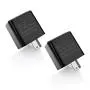 12V Speed Adjustable 2 Pin LED Electronic Flasher Relay for Motorcycle Turn Signal Direct Replacement Universal Hazard Warn Hyper Flash Relay (Black,2pcs)
