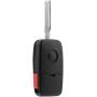 Replacement Keyless Entry Remote Flip Key Fob fits 1998 1999 2000 2001 VW Beetle, Golf, Jetta, Passat (HLO1J0959753F)
