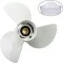 GELAIDI 13x19-K Upgrade Aluminum Outboard Propeller Compatible with Yamaha Engines 50HP-130HP, 15 Tooth, RH,3 Blades，White，No.6E5-45941-00-EL