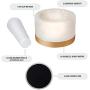 Divit Shilp Mortar and Pestle, Made of Heavy Duty Polished Hard Stone, Natural Stone Grinder for Spices, Pastes, Herbs, Seasoning etc. (Marble with Brass Base)