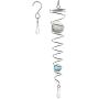 UOUDIO Gazing Ball Spiral Tail Wind Spinner StabilizeGr，Indoor Outdoor Decoration Stainless Steel Crystal Glass Ball with Hanging Swivel Hook 13