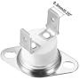 uxcell KSD301 Thermostat 195°C/383°F 10A Normally Closed N.C Adjust Snap Disc Temperature Switch 2pcs