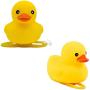 JEYODA Yellow Duck Car Duck Decoration with Helmet Broken Wind Small Yellow Duck Road Bike Motor Helmet Riding Cycling Accessories 1pc (Yellow 2)