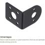 MECCANIXITY Motor Base Motor Mounting Bracket Holder 32x26x32mm Black for Gear Motor 2 Pack
