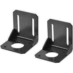 MECCANIXITY Motor Bracket Motor Mounting Holder 53x50x51mm Black for 42mm NEMA 17 Stepper Motor with Screws 2 Set