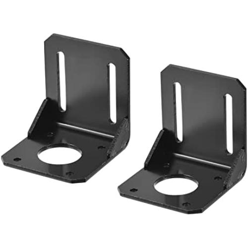 MECCANIXITY Motor Bracket Motor Mounting Holder 53x50x51mm Black for 42mm NEMA 17 Stepper Motor with Screws 2 Set