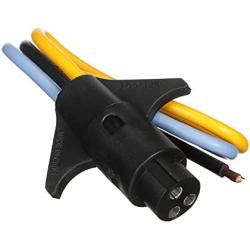 attwood 7647-7 Heavy-Duty Trolling Motor Connector, Male Plug, Motor Side, 6-Inch Harness with Butt Connectors, 10-Gauge Wire, One Size (7647-5)