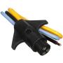 attwood 7647-7 Heavy-Duty Trolling Motor Connector, Male Plug, Motor Side, 6-Inch Harness with Butt Connectors, 10-Gauge Wire, One Size (7647-5)