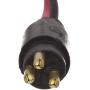Attwood 14352-3 Medium-Duty Trolling Motor Connector, Male Plug, Motor Side, 5-Inch Harness with Butt Connectors, 10-Gauge Wire