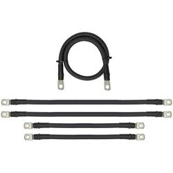 Aftermarket 1/0 Gauge Golf Cart Battery Cables Fits EZGO Medalist 36V 36 Volt Golf Carts (1986 to 1994) 5 Piece Set