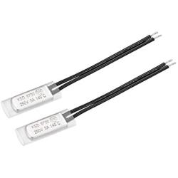 uxcell KSD9700 Thermostat, 140℃ Normally Close Temperature Switch Thermal Switch, N.C 5A Metal Temperature Controller 2pcs