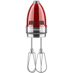KitchenAid 9-Speed Digital Hand Mixer with Turbo Beater II Accessories and Pro Whisk - Candy Apple Red