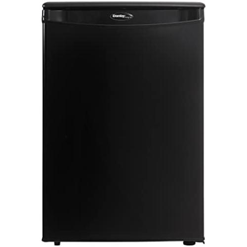 Danby DAR026A1BDD-6 2.6 Cu.Ft. Mini Fridge, Compact Refrigerator for Bedroom, Office, bar, countertop, E-Star Rated in Black