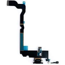 Johncase OEM Charging Port Dock Connector Flex Cable + Microphone + Vibrating Motor Buckle Replacement Part Compatible for iPhone Xs MAX All Carriers (Black)