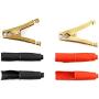 QWORK Battery Alligator Clips, 4 Pack, 100A Long Battery Clamps Jumper Cables Boost Clips for Car Auto Vehicle (2 Pcs Red + 2 Pcs Black)