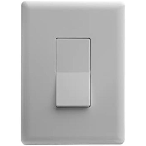 Home Automation Lighting, ZWAVE Plus Smart Switch by Ecolink, Lighting Control, White Single Rocker Style Light Switch Design (PN - SDLS2-ZWAVE5)