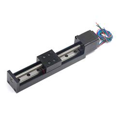 Zeberoxyz 1PCS Mini Linear Rail Guide Slide Actuator T6x1 Lead Screw with NEMA11 Stepper Motor,100mm Effective Stroke Length for DIY CNC Router Parts X Y Z Linear (Size:100mm)