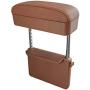 R RUIYA Armrest Box Protector for Universal Auto Car Center Console Armrest Extender General Motors Elbow & Forearm Wrist Rest Support Adjustable Height Comfort Pads (Brown)
