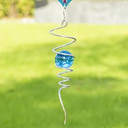 WINDRYTHME Gazing Ball Spiral Tail -Decorative Wind Spinner 11