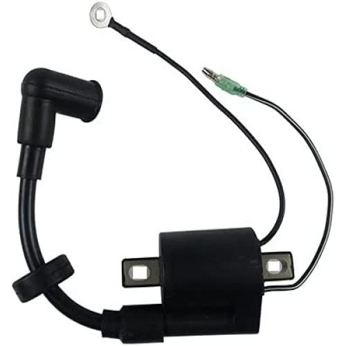 PARTSRUN Boat Motor Ignition Coil for Yamaha Outboard 6E0-85570-11 6E0-85570-12 00 1 4HP 5HP MLS 2-Stroke Engine,ZF786
