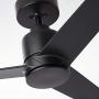 Noble Home Modern Ceiling Fan with Remote | Outdoor Wet Rated Fixture with Premium DC Motor and 6 Speed Controller | Downrod Mount for Overhead Hanging, Black, 54 Inch