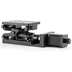 Huanyu Electric Precise Lifting Platform Z-axis Motorized Translation Stage 33 lbs Lab Jack 4.7“×3.1” Vertical Lift Table 60mm travel Optical Scissor Lift Elevator Lab Lifting Platform for lab apparatus