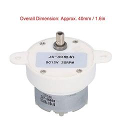 JS‑40 Gear Motor Plastic , Physical Therapy Sensory Motor Aids Speed Reduction Geared Conveyor Motors Reduction Motor EngineDC 12V 20RPM for Toy Equipment Machinery