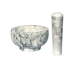 Kota Japan Marble Mortar & Pestle Stone Grinder for Spices, Seasonings, Pastes, Pestos and Guacamole