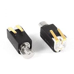 sourcing map Vibration Motor DC3V 4.4mm x 4.4mm x 8.2mm Black Electric 2000RPM Speed 2 Pcs