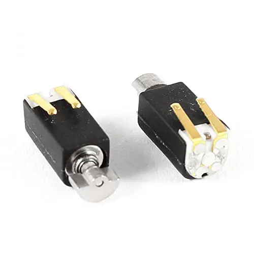 sourcing map Vibration Motor DC3V 4.4mm x 4.4mm x 8.2mm Black Electric 2000RPM Speed 2 Pcs