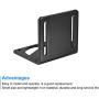 MECCANIXITY Motor Bracket Motor Mounting Holder 98.5x100x98.5mm Black for 86mm NEMA 34 Stepper Motor with Screws
