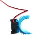 DEVMO Alloy Heat Sink Heatsink with 5V Cooling Fan for 1/10 Car 540 550 3650 Size Brushless Engine Motor Remote Control Car Truck Buggy Crawler Blue