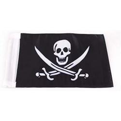 GUAIMI Motorcycle Flag Pirate 5.5 X 9 Inches with 3/8