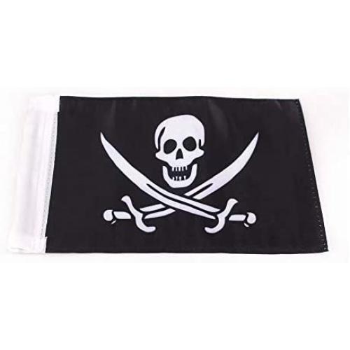 GUAIMI Motorcycle Flag Pirate 5.5 X 9 Inches with 3/8