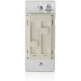 Leviton 66DF-10T SureSlide Dual Quiet Control for 150W LED, 300W Incandescent/Halogen, 1.5 Amp Fan, 120V, Light Almond