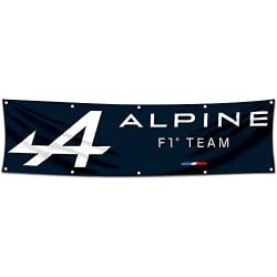 Aihccy CAR Motor Garage shop Banner flag Works for Alpines F1 Team Banner Flag 2x8ft Garage Shop Wall Decor Flag
